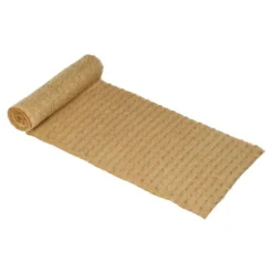 Chemin de table en jute naturel avec effet quadrillage - 28 cm x 3 m