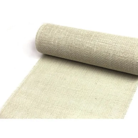 Chemin de Table en Jutes - Fibres végétales - Blanc