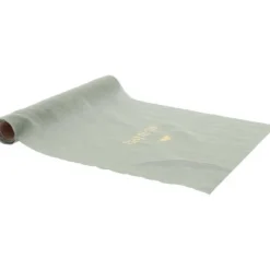 Chemin de table en mousseline - 28 cm x 5 m - Collection Baptême Blanc et Or - Couleur au choix
