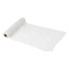 Chemin de table en organza avec perles - 28 cm x 5 m - Couleur au choix