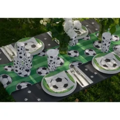 Chemin de table en polyester - 30 cm x 2,5 m - Football
