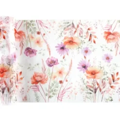 Chemin de table en polyester - 27 cm x 3 m - Pâques - Collection Lapinou