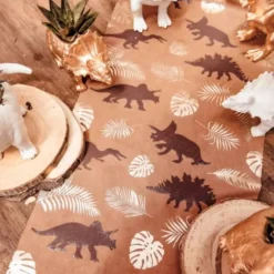 Chemin de table en suédine - Collection Dinosaure Kraft