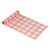 Chemin de table en tarlatane - Vichy Tangerine - 28 cm x 3 m - Collection Goûter Vitaminé