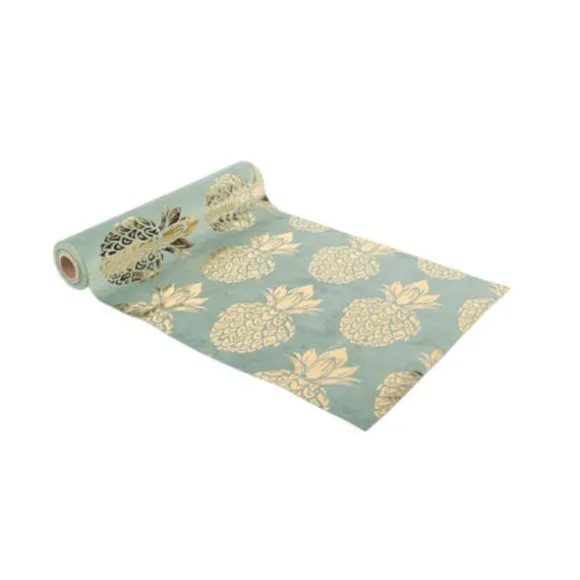 Chemin de table en velours - Ananas - Couleur au choix