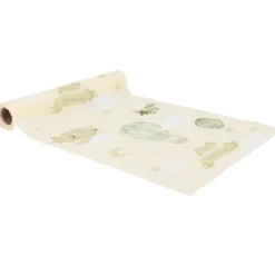 Chemin de table "1er Anniversaire" en tissu - 28 cm x 3 m - Collection Dans les Nuages