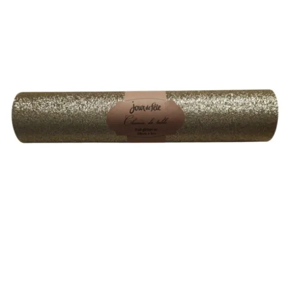 Chemin de table Full Glitter - 28 cm x 3 m - Couleur au choix