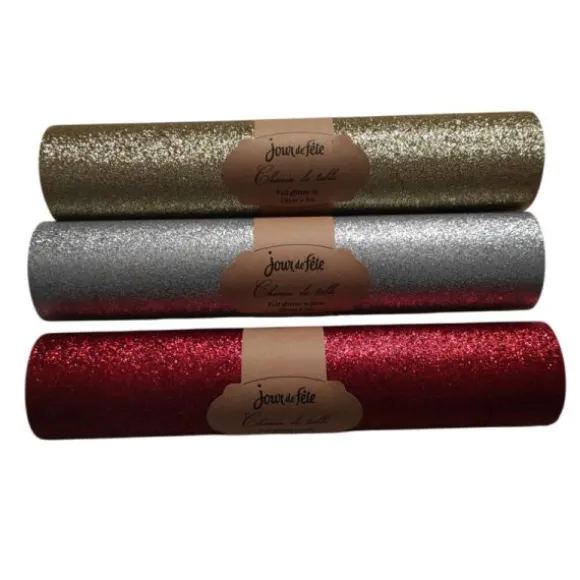 Chemin de table Full Glitter - 28 cm x 3 m - Couleur au choix