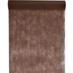 Chemin de Table Intissé Chocolat - 30cm x 10m