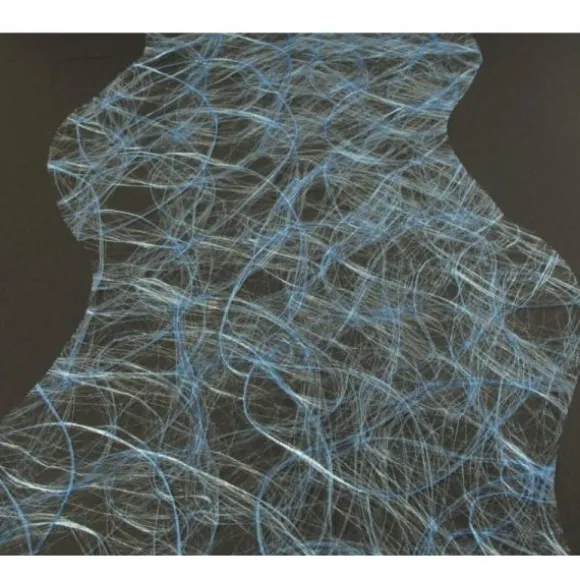 Chemin de Table Intissé 30 cm x 25 M - Bleu Clair - Vagues