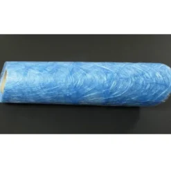 Chemin de Table Intissé 30 cm x 25 M - Bleu Clair - Vagues
