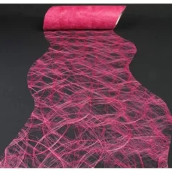 Chemin de Table Intissé 30 cm x 25 M - Fuchsia - Vagues