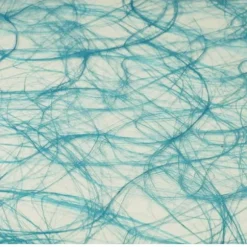 Chemin de Table Intissé 30 cm x 25 M - Turquoise - Vagues