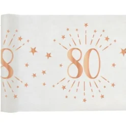 Chemin de Table - Joyeux Anniversaire Etincelant - 5 m - Rose Gold - Age au Choix