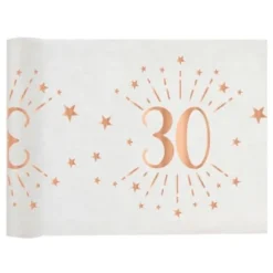 Chemin de Table - Joyeux Anniversaire Etincelant - 5 m - Rose Gold - Age au Choix