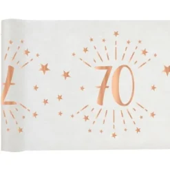 Chemin de Table - Joyeux Anniversaire Etincelant - 5 m - Rose Gold - Age au Choix