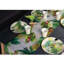 Chemin de table - 5 mètres - Dinosaure T-Rex