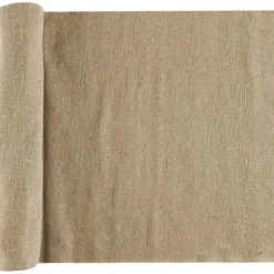 Chemin de table naturel en coton - 36 cm x 5 m - Couleur au choix