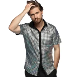 Chemise Diamond à sequins - Argent - Taille au choix