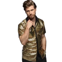 Chemise Diamond à sequins - Or - Taille au choix