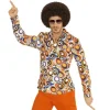 Chemise Disco "Bubbles" des Années 70 pour homme - Taille au choix