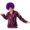 Chemise disco fuchsia pour homme - Taille au choix
