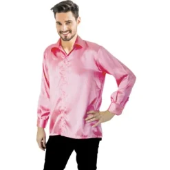Chemise Disco Rose Fluo pour homme - Taille unique