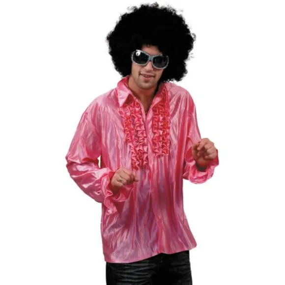 Chemise Star du Disco à froufrous - Rose - Taille au choix