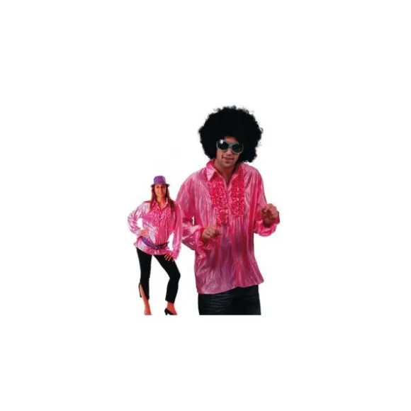 Chemise Star du Disco à froufrous - Rose - Taille au choix