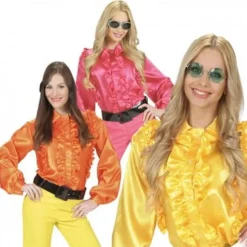 Chemise à volants pour femme - Taille M - Couleur Aléatoire