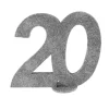 Chiffre Anniversaire Paillettes Argent - Age au choix
