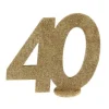 Chiffre Anniversaire Paillettes Or - Age au choix