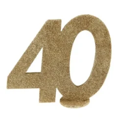 Chiffre Anniversaire Paillettes Or - Age au choix