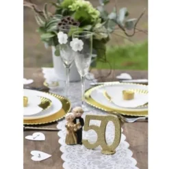 Chiffre Anniversaire Paillettes Or - Age au choix