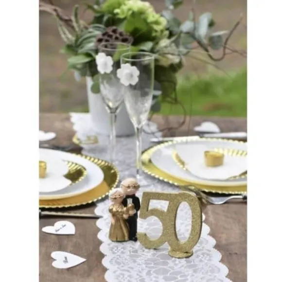 Chiffre Anniversaire Paillettes Or - Age au choix