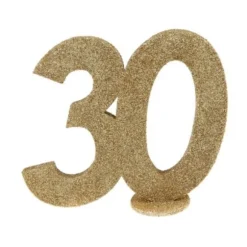 Chiffre Anniversaire Paillettes Or - Age au choix
