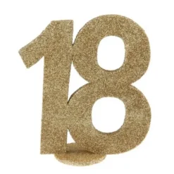 Chiffre Anniversaire Paillettes Or - Age au choix