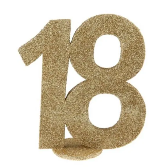 Chiffre Anniversaire Paillettes Or - Age au choix