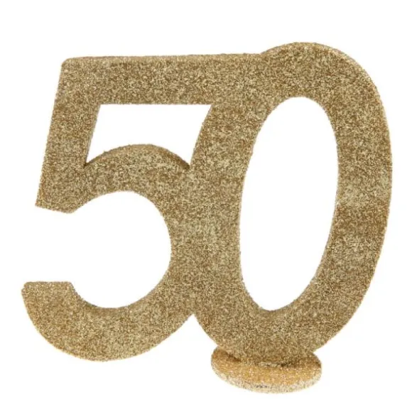 Chiffre Anniversaire Paillettes Or - Age au choix