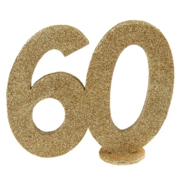 Chiffre Anniversaire Paillettes Or - Age au choix