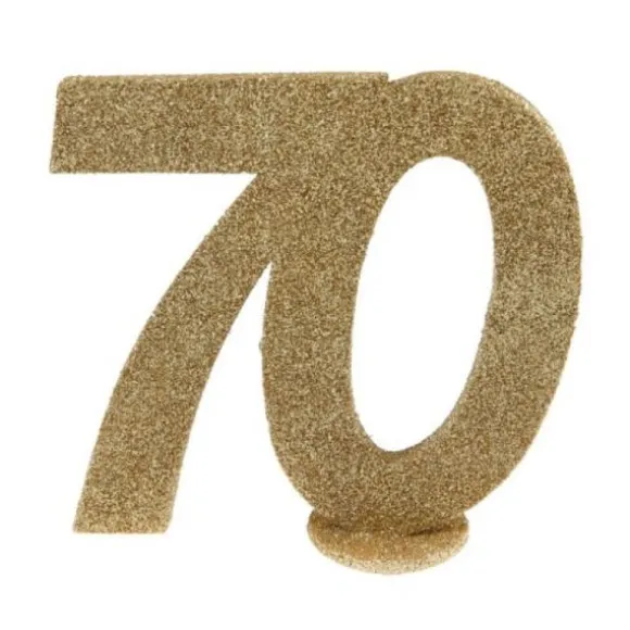 Chiffre Anniversaire Paillettes Or - Age au choix