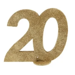 Chiffre Anniversaire Paillettes Or - Age au choix
