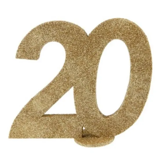 Chiffre Anniversaire Paillettes Or - Age au choix