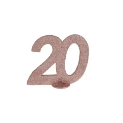 Chiffre Anniversaire Paillettes Rose Gold - Age au choix