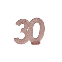 Chiffre Anniversaire Paillettes Rose Gold - Age au choix