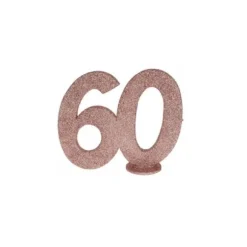 Chiffre Anniversaire Paillettes Rose Gold - Age au choix