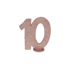 Chiffre Anniversaire Paillettes Rose Gold - Age au choix
