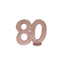 Chiffre Anniversaire Paillettes Rose Gold - Age au choix