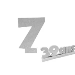 Chiffre 7 - Argent (12 cm)
