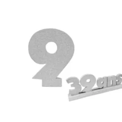 Chiffre 9 - Argent (12 cm)
